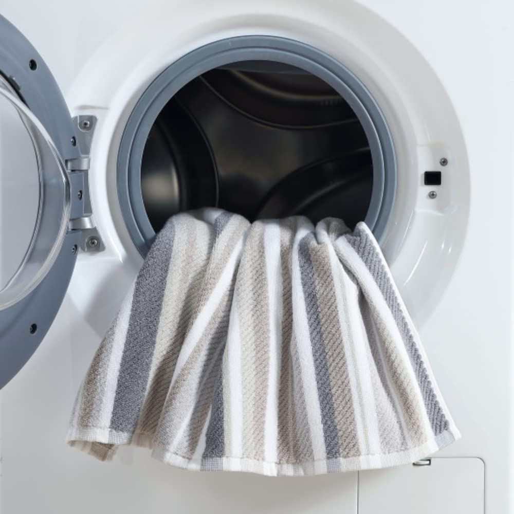 Tommy Bahama - Bathroom Towel Set, 100% Highly Absorbent Yarn-Dyed Cotton Towels, Low-Linting & Fade-Resistant (Ocean Bay Grey, 3 Piece)
