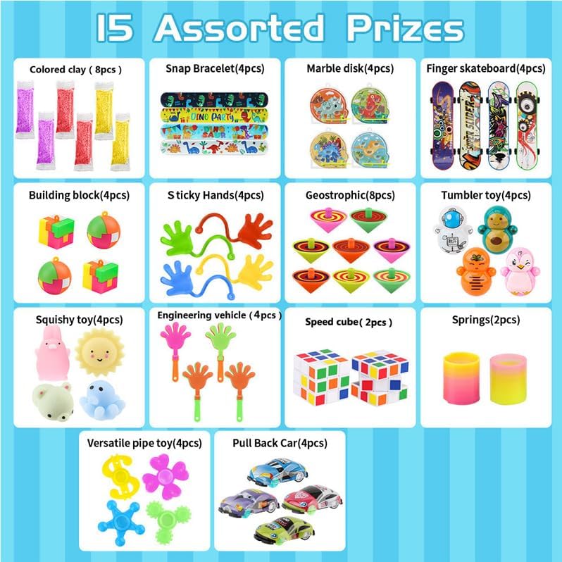 Soi-Meme 60 Pcs Carnival Treasure Box Toys - Mini Bulk Gifts & Classroom Prizes for Kids