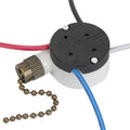 ZE-208s E89885 3 Speed 4 Wire Fan Switch Ceiling Fan Replacement Part With 4 Pre-Installed Wires for Ceiling Fans, Wall Lamps, Cabinet Light (Bronze)