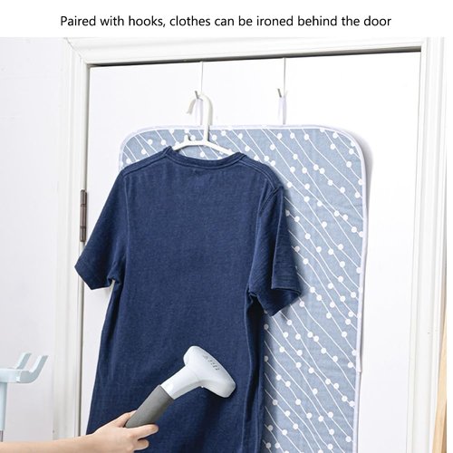 OLizee® Hanging Over Door Ironing Mat with 5 Hooks Clothes Ironing Mat Ironing Press Pad Garment Steamer Ironing Glove Ironing Scorch Mesh for Home and Travel Use