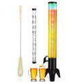 Beer Dispenser, 100oz/3.2 qt Mimosa Tower Dispenser with Ice Tube and LED Light for Margarita, Liquor, Beverage - Tabletop Drink Tower Dispensers for Parties