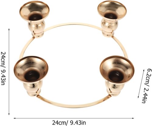 Luxshiny Christmas Advent Wreath - Elegant Candle Holder for Festive Home Table Decor