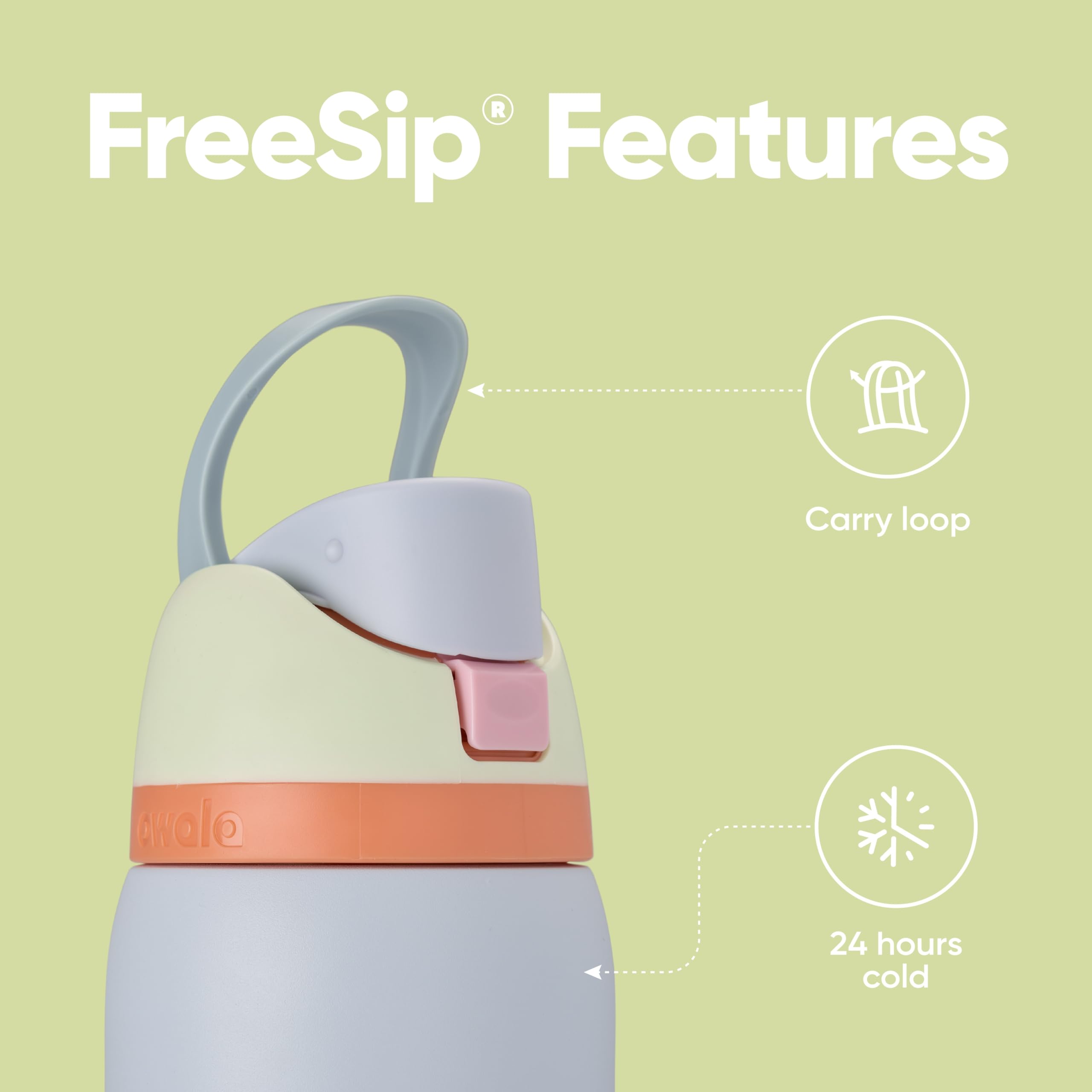 Owala FreeSip Insulated Stainless Steel Water Bottle with Straw for Sports, Travel, and School BPA-Free Sports Water Bottle, 32 oz, Beach House