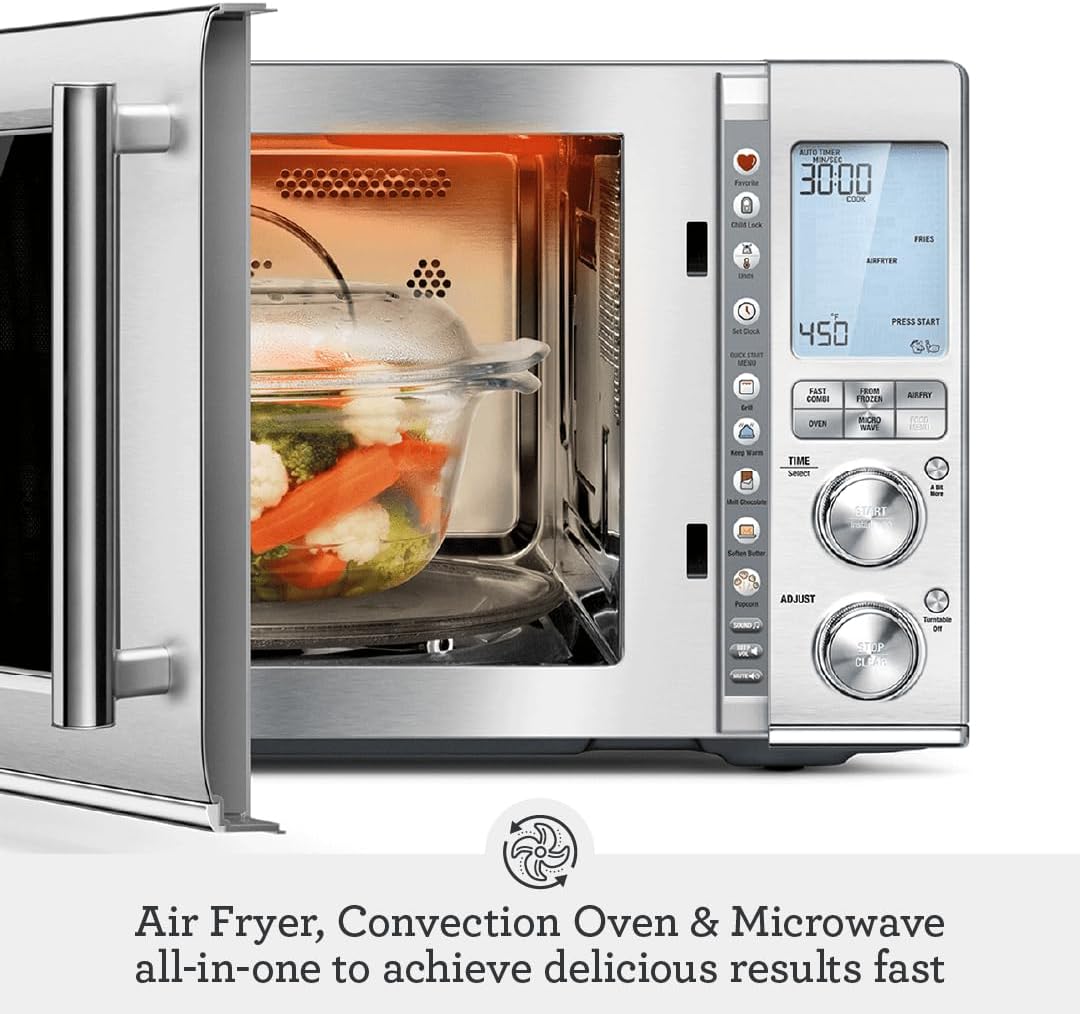 Breville Combi Wave 3-in-1 Microwave - Air Fryer & Convection Oven in Brushed Stainless Steel