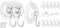 VIS'V Suction Cup Hooks - 2 Large & 12 Small Metal Hooks for Strong Hold | Home Organization