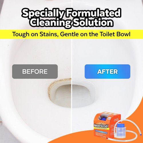 NeverScrub! Refill Cartridge Self Cleaning Toilet System - Replacement Cartridge for Automatic Toilet Bowl Cleaner - 1.65 oz, Lasts Up To 3-5 Months Continuous Toilet Bowl Cleaning