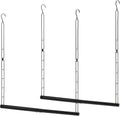 Storage Maniac Adjustable Closet Hanging Rod - Space-Saving Organizer for Clothes | 2 Pack Black