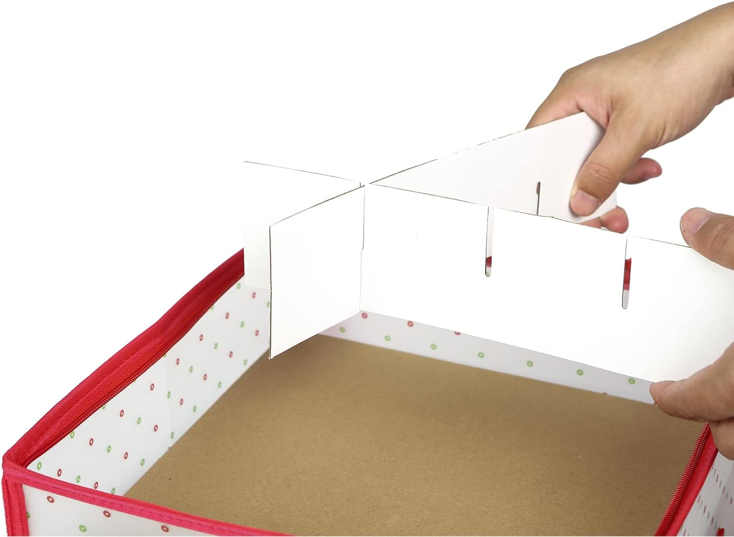 Sattiyrch Christmas Ornament Storage Box - Durable Dust-Proof Organizer with Customizable Dividers | Holds 64 x 3-Inch Ornaments
