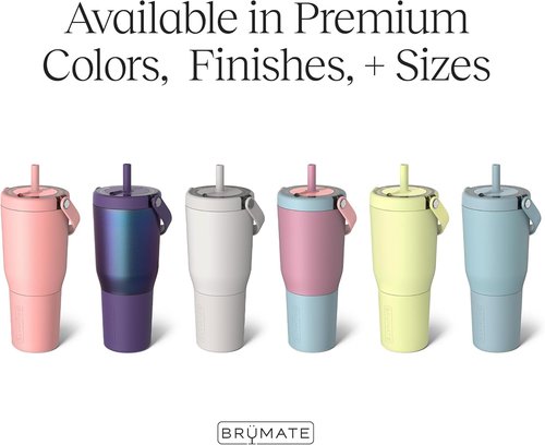 BrüMate Resa 35oz Travel Tumbler - 100% Leakproof with Handle & Straw | Durable Stainless Steel | Dark Aura