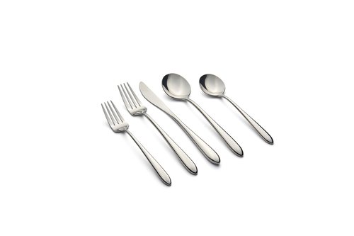 Cambridge Silversmiths Radin Mirror 20-Piece Flatware Set, Service for 4,Silver