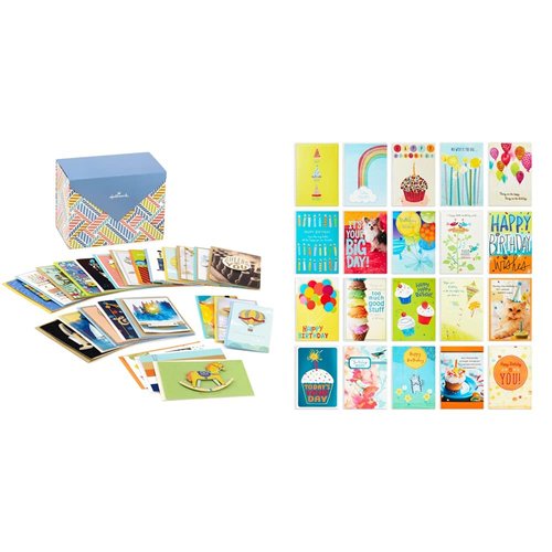 Hallmark Pack of 24 Handmade Assorted Boxed Greeting Cards, Herringbone Pattern—Birthday, Baby Shower, Wedding, Sympathy, Thinking of You, Thank You Cards & Birthday Cards Assortment