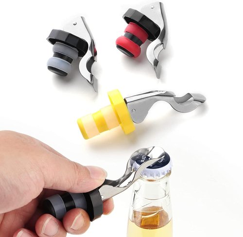8pcs Reusable Wine Stoppers, Silicone Vacuum Bottle Stopper,Expanding Manual Beverage Bottle Stopper,Wine Bottle Airtight Seal Cork