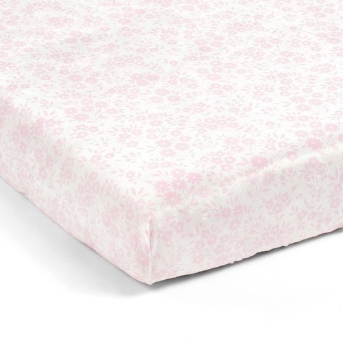 Lush Decor Garden of Flowers Soft & Plush Fitted Crib Sheet, 52"x 28", Pink