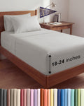 Skiennix Extra Deep Twin XL Sheet Set | 4-Piece Breathable Cooling Bedding - Soft, Wrinkle-Free French Grey