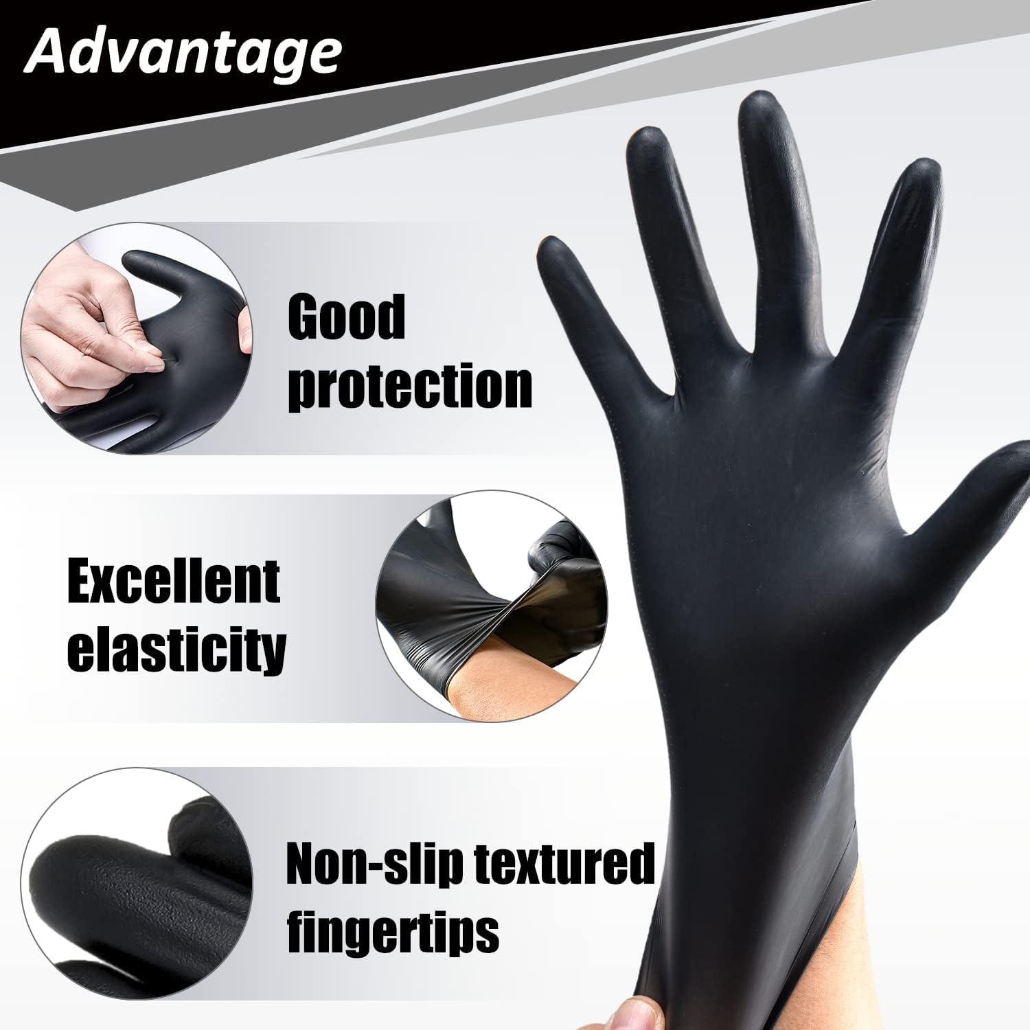 PROMEDIX P Nitrile Disposable Gloves - 4 Mil, 100 Count, Latex-Free & Powder-Free for Food Safety