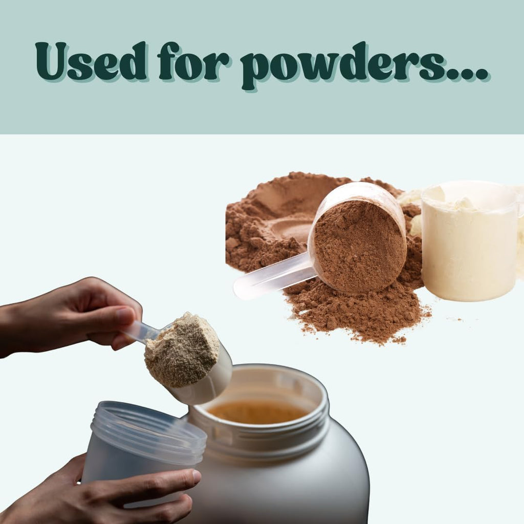 Supplement and Supply 1/3 Cup (80 mL | 2.7 Oz.) Short Handle Plastic Measuring Scoop for Coffee, Protein Powder, Pet Food, Spices, Grains, Dry Goods – Food-Grade BPA-Free (Pack of 5)