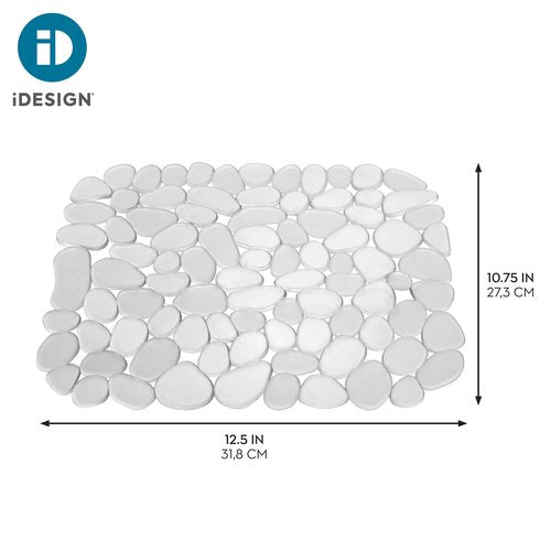 iDesign Pebblz Sink Protector - Kitchen Sink Mat for Bottom of Sink - Set of 2 - Clear