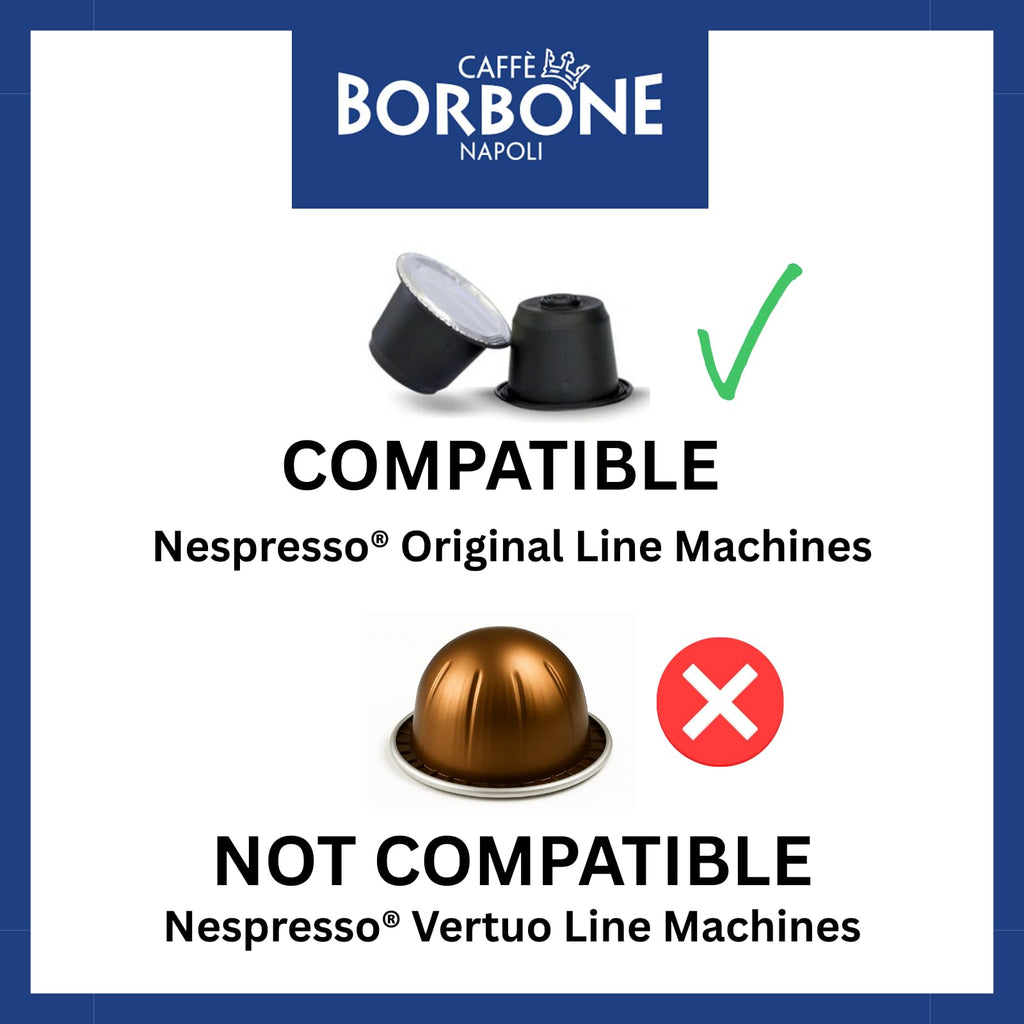 Caffè Borbone Miscela DEK Decaf Espresso Pods Compatible with Nespresso Original Machines, Dark Roast Decaf, 50 Count Espresso Coffee Pods