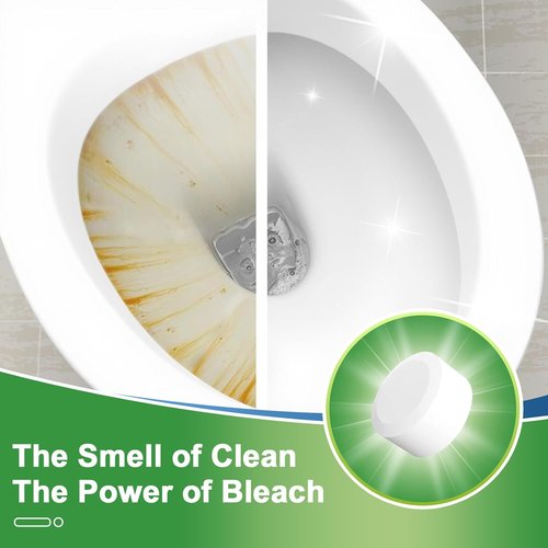 Msvvko Toilet Bowl Cleaner Tablets - 30 Pack Automatic Hands-Free Cleaning for Fresh Bathrooms