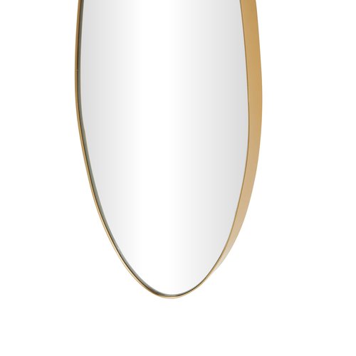 Deco 79 Metal Room Wall Mirror Tall Wavy Entryway Mirror, Wall Mounted Mirror 9" x 1" x 45", Gold