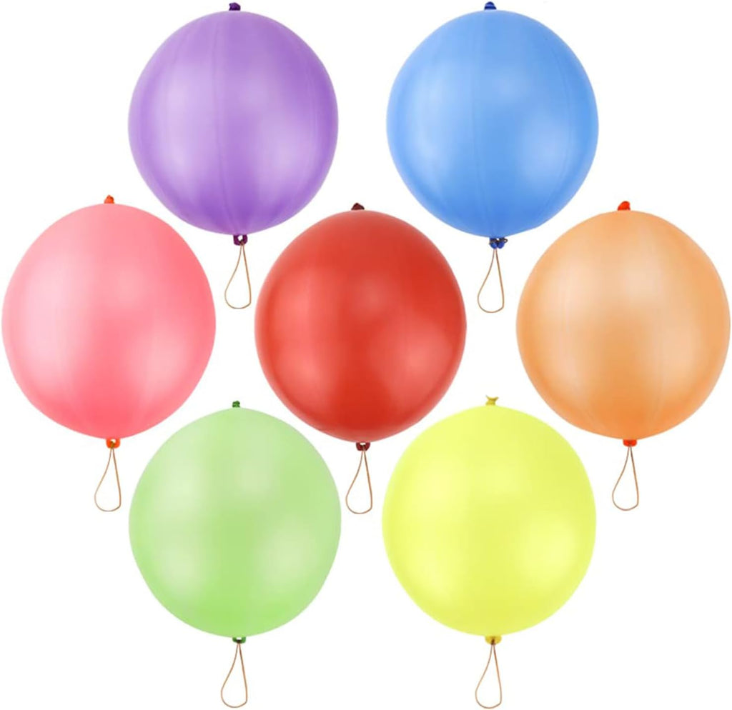RUBFAC Punch Balloons - 36 Pcs Thickened Neon Party Favors for Kids | Exciting Outdoor Play
