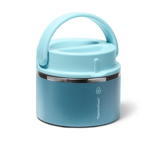 ThermoFlask 12 oz Double Wall Insulated Food Jar, Ocean Mist