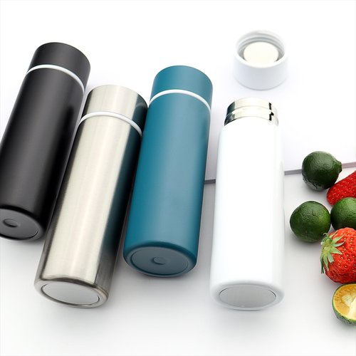 Dxobay Cute Small Water Bottle, 4.4 Fl. Oz, Pack of 4, Mini Slim Flask for Kids Lunchbox, Portable Skinny Purse Water Bottle, Vacuum Insulated Reusable Leak Proof Stainless Steel Cup
