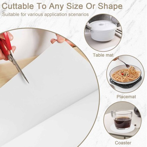 78.7"x23.6"(200cmx60cm) Large Silicone Mats for Countertop, Heat Resistant Mat, Waterproof Nonslip Silicone Kitchen Counter Mat, Nonstick Table Placemat, Multipurpose Mat, Translucent
