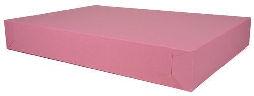 Southern Champion Tray 0898 Pink Paperboard Non-Window Lock-Corner Bakery Tray, 26 Length x 18-1/2 Width x 4 Height (Case of 50 Pieces)
