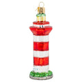 Old World Christmas Hilton Head Lighthouse Glass Blown Ornament for Christmas Tree, Handcrafted Holiday Decoration, Landmarks Collection