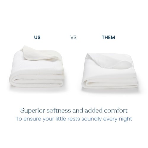 HALO Breathable Crib Mattress Cover – Quilted Mesh, Waterproof, Universal Fit for Standard Crib & Toddler Beds, Easy to Change, Machine Washable
