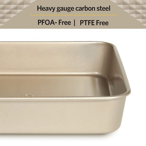 Glad Square Baking Pan Nonstick - Heavy Duty Metal Bakeware for Cakes and Brownies, 9 inches