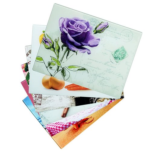 POVOKICI 12 Pack Sublimation Cutting Board Blanks 15" x 11" Tempered Glass Cutting Board with White Glossy Coating for Heat Press Printing