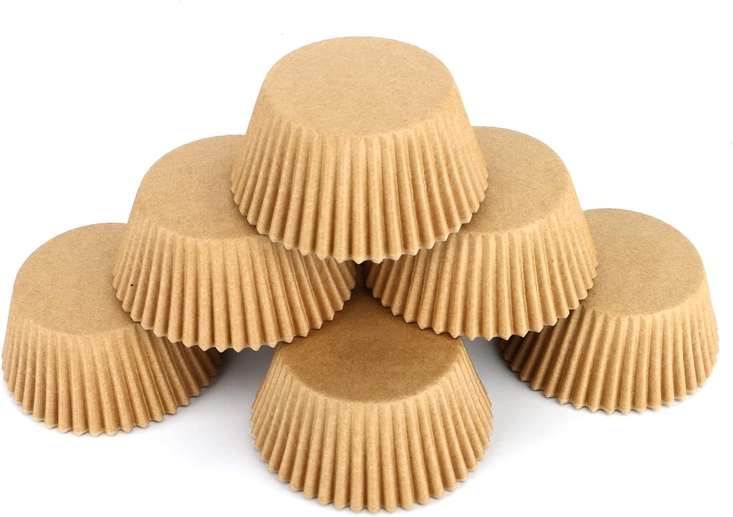 Skiennix 600 Count Natural Cupcake Liners - Food-Grade Greaseproof Baking Cups for Weddings & Birthdays