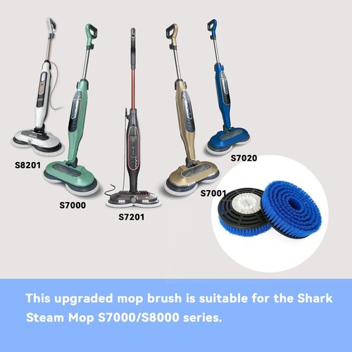 2 Pack S7001 Upgraded Mop Pad Replacement Brush Heads for Shark Steam Mop Pads | Professional Cleaning and Polishing | Compatible with Shark S8201/S7000Series | for Deep Cleaning Hard Floors (Blue)