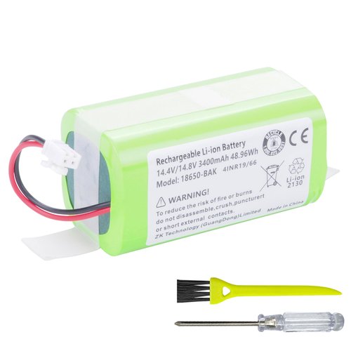 Replacement RVBAT850 Battery for Shark Ion R75, R85, S87, RV761, RV771,RV850C, RV1000S, RV1001AE, RV1100VL, UR1000SR, RV700_N, RV720_N Vacuum Cleaners (2-Prong Connector,NOT for 3-Prong Connector)