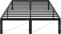 OLIXIS Metal Queen Bed Frame - 14" High with Storage Space & Sturdy Steel Support | Easy Assembly, Black