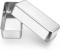 E-far Stainless Steel Loaf Pan Set - 2 Pack, 12” x 5” Baking Molds for Bread, Meatloaf & Cakes