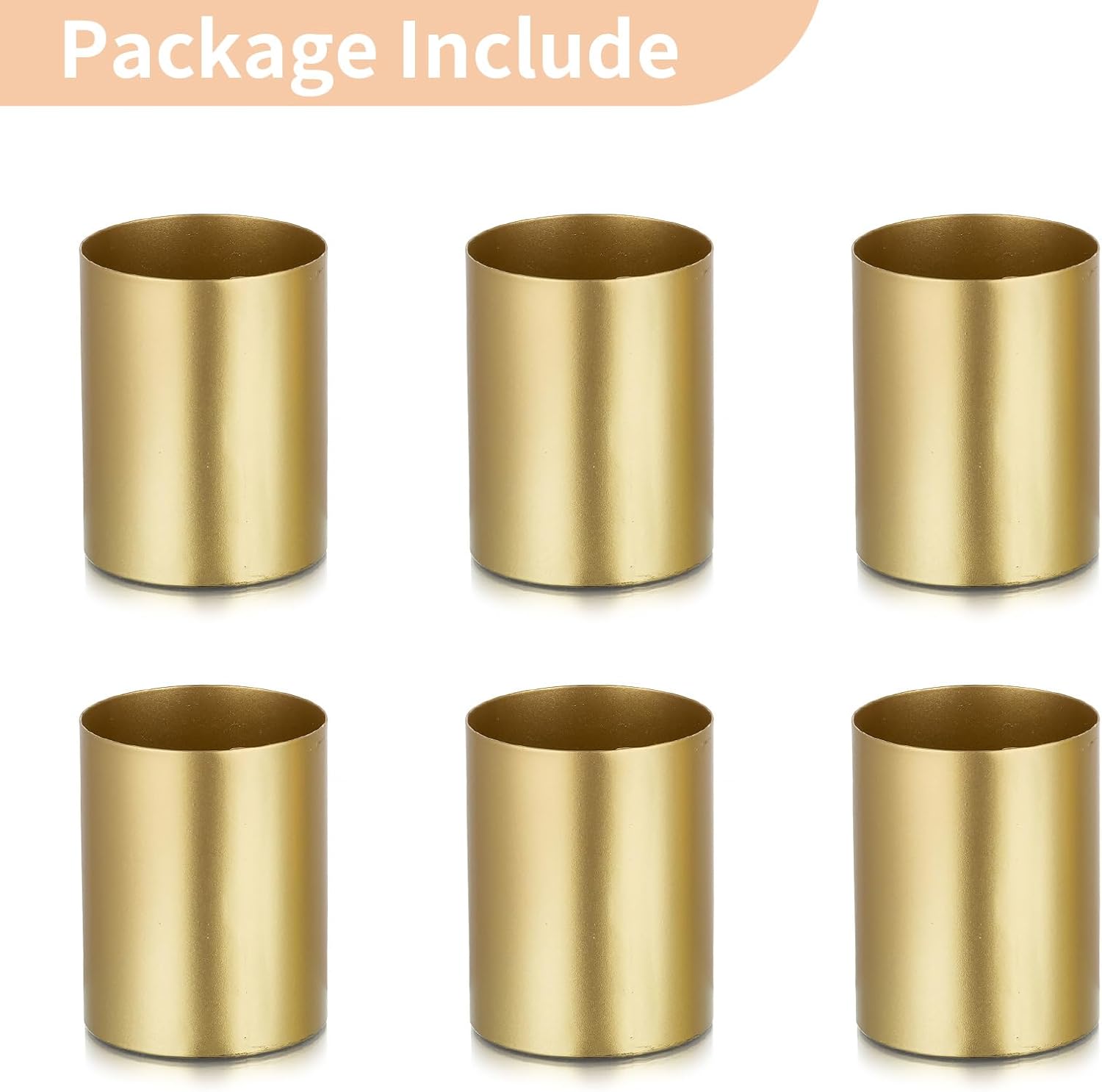 NUPTIO Gold Flower Vases - Elegant 5.1-Inch Metal Centerpieces for Wedding Table Decorations | Set of 6