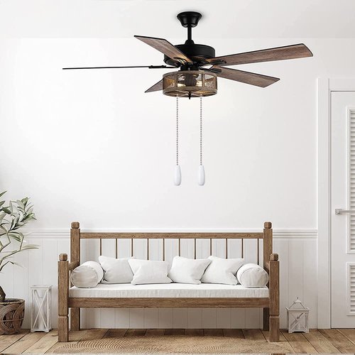 Akahttbn Ceiling Fan Chain Pulls Decorative Extension 12 Inches White Color Wooden Fan Pulls Set Ornaments for Ceiling Light Lamp 4 Pcs －Nickel