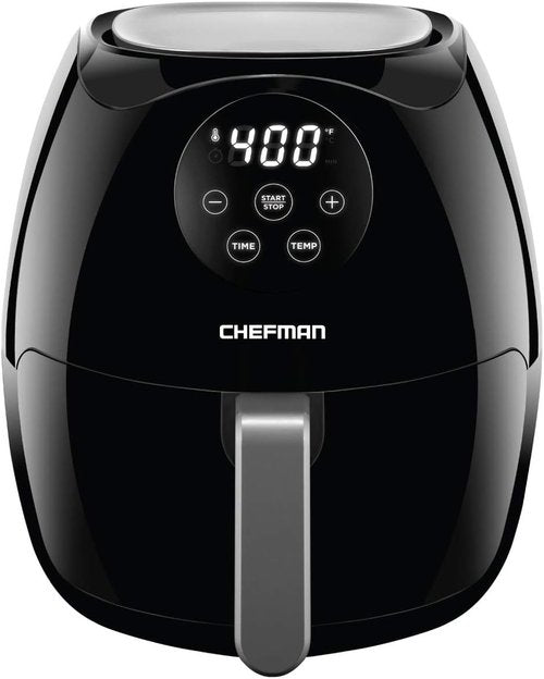 Chefman Digital Air Fryer Oven - 3.5 Quart Touch Screen, Oil-Free Cooking, Black | Dishwasher Safe Parts