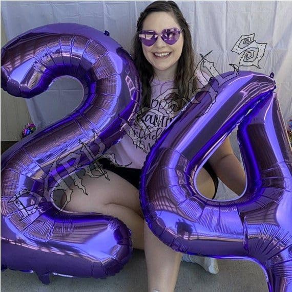 Purple Number 40 Balloon - 40-Inch 40th Birthday Decoration for Girls & Boys Party Supplies