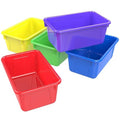 Storex Classroom Portable Cubby Bin, 5-Pack Assorted