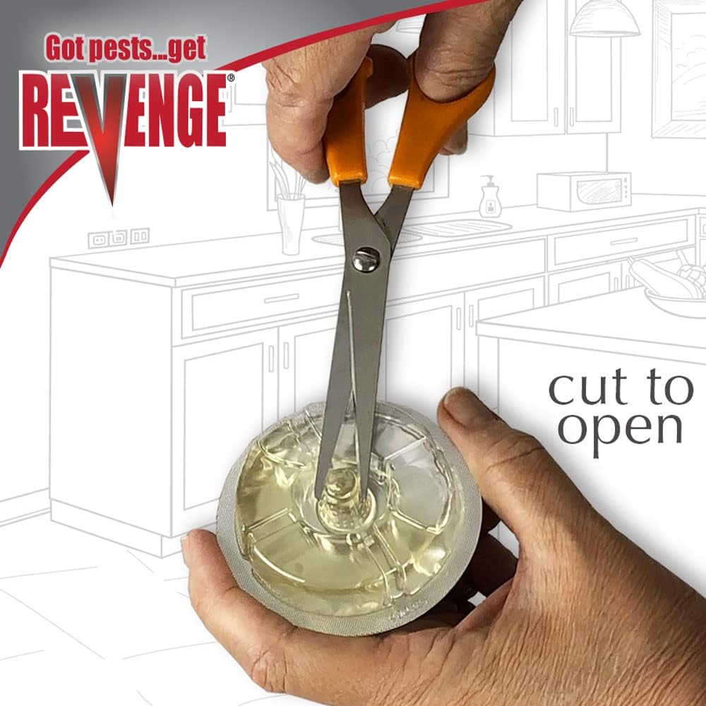 REVENGE Liquid Ant Bait Stations - Pack of 3, Ready-to-Use Indoor & Outdoor Trap, Kills Ants & Roaches
