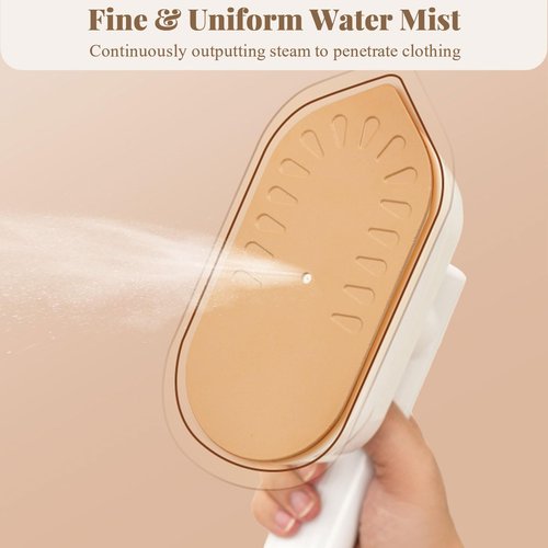 Travel Steamer for Clothes, 2in1 Dry & Wet Ironing Steamers, 30S Rapid Heating Handheld Portable Steam Iron, 180° Rotary Garment Irons for Tavel, Wrinkle Remover Steamer Iron for All Fabrics (White)