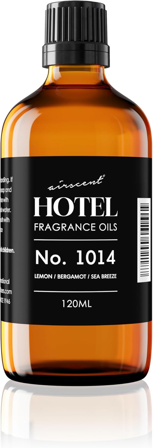 AirScent Hotel Diffuser Oil No. 1014 - Iconic 5-Star Coastal Blend - Lemon Bergamot Sea Breeze - 120 mL for Ultrasonic Diffusers