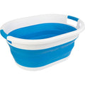 Collapsible Laundry Basket - 39L (10.3-Gallon) Portable Sink - Multipurpose Plastic Bin, Hamper, or Ice Bucket - Camping Essentials by Wakeman Outdoors (Blue)