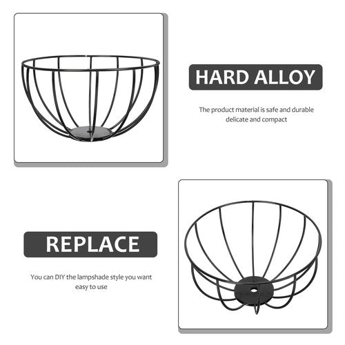 DOITOOL Black Chandelier Stand Iron Lampshade Bracket Pendant Lamp Holder E27 Compatible Ceiling Light Fixture for Home Bar Restaurant Bedroom Lighting