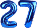 Number 27 Balloon by [Brand Name] - 40-Inch Navy Blue Birthday Decoration for 27th Celebration