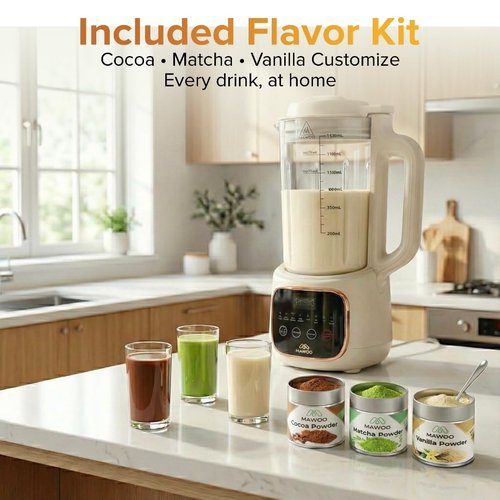 Nut Milk Maker 10-in-1, 54 oz Soy Milk Machine with Aroma Boxes Included, 35,000 RPM, Auto Cleaning, 24H Delay Start, 4H Keep Warm – Almond, Oat, Cashew, Soup & More
